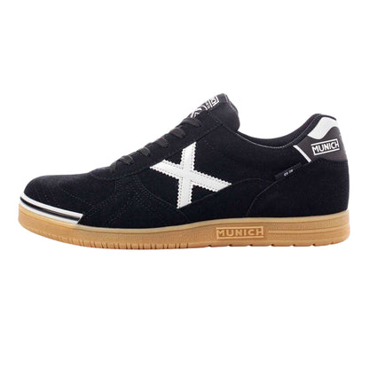 Black-White - Side - Munich Mens G3 Profit Futsal Flat Indoor Football Shoes
