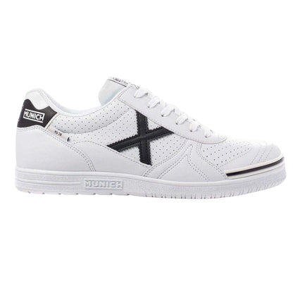 White-Black - Front - Munich Mens G3 Profit Futsal Flat Indoor Football Shoes