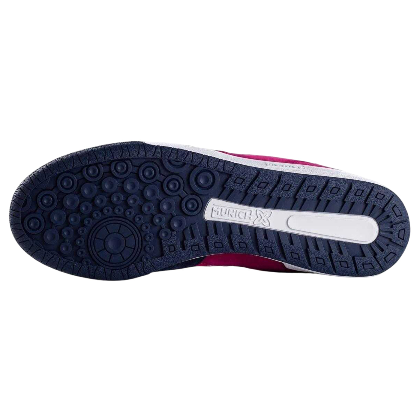 Navy-Fuchsia - Back - Munich Mens Gresca Signature Reinforced Toe Indoor Football Shoes