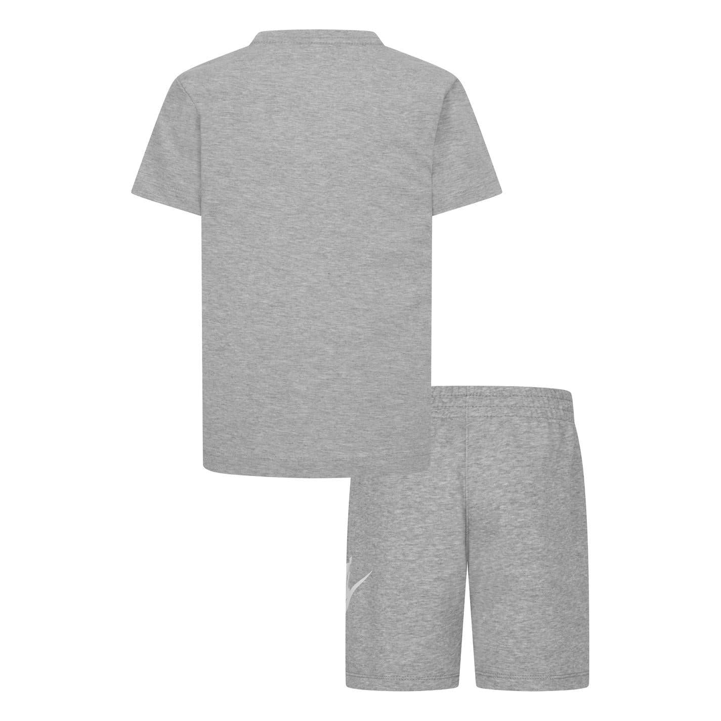 Grey Heather - Back - Nike Childrens-Kids T-Shirt & Shorts Set