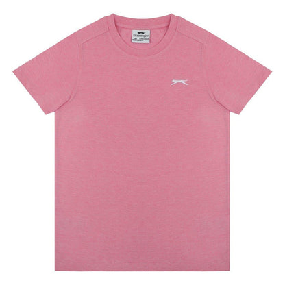 Pink Marl - Front - Slazenger Boys T-Shirt