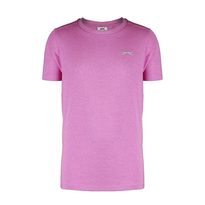 Doll Pink - Front - Slazenger Boys T-Shirt