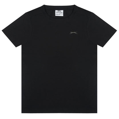 Black - Front - Slazenger Boys T-Shirt