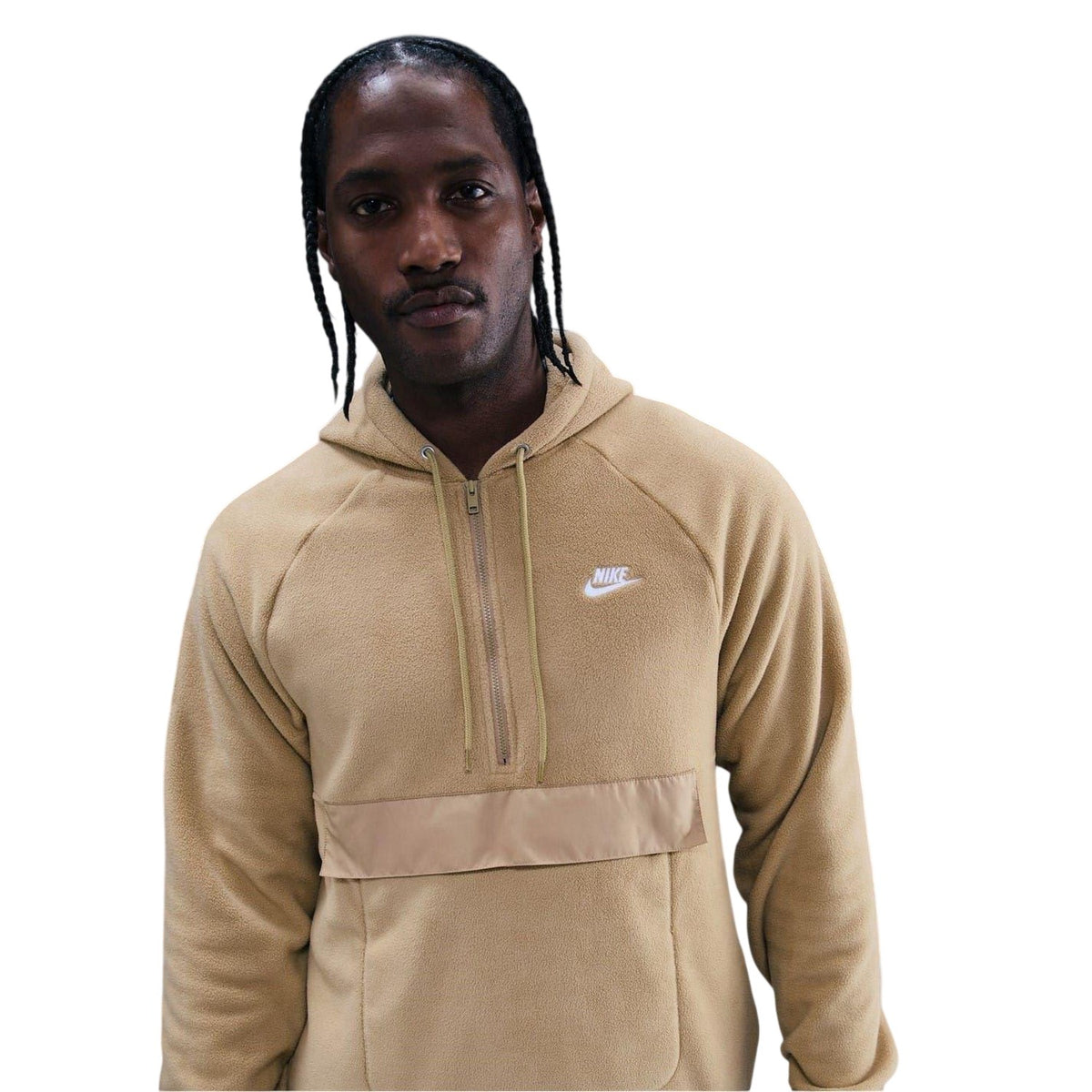 Beige - Side - Nike Mens Club Fleece Raglan Sweatshirt