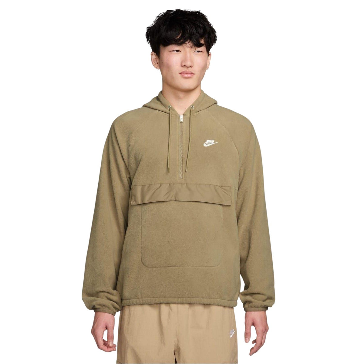 Beige - Front - Nike Mens Club Fleece Raglan Sweatshirt