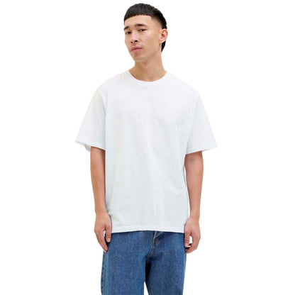 White-Grey-Black - Back - Jack And Jones Mens Loose Fit T-Shirt (Pack of 5)