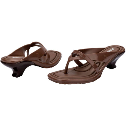 Brown - Lifestyle - Melissa Womens-Ladies Layla Toe Post Flare Heel Sandals