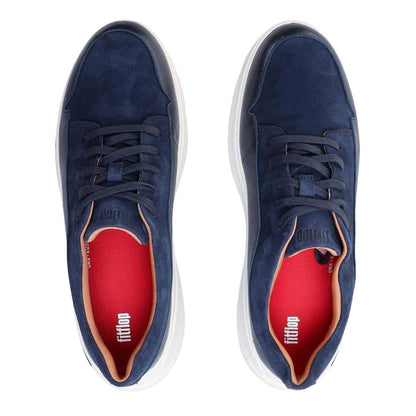 Navy - Lifestyle - Fit Flop Womens-Ladies Freya Suede Trainers