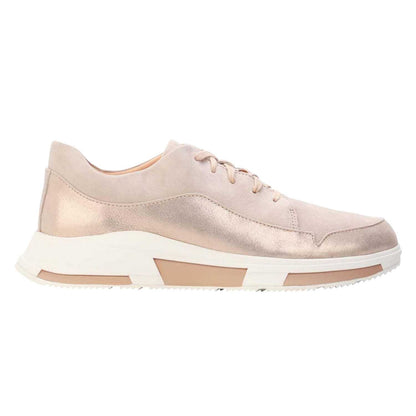 Beige - Front - Fit Flop Womens-Ladies Freya Suede Trainers