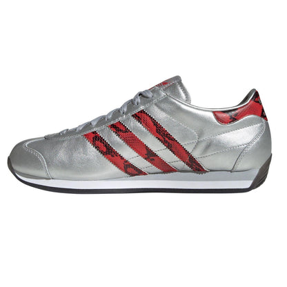 Metallic Silver - Side - Adidas Mens Country Japan Trainers