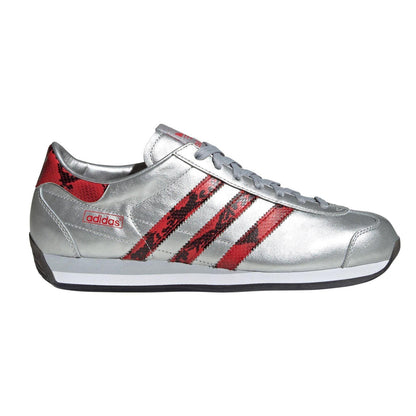Metallic Silver - Front - Adidas Mens Country Japan Trainers