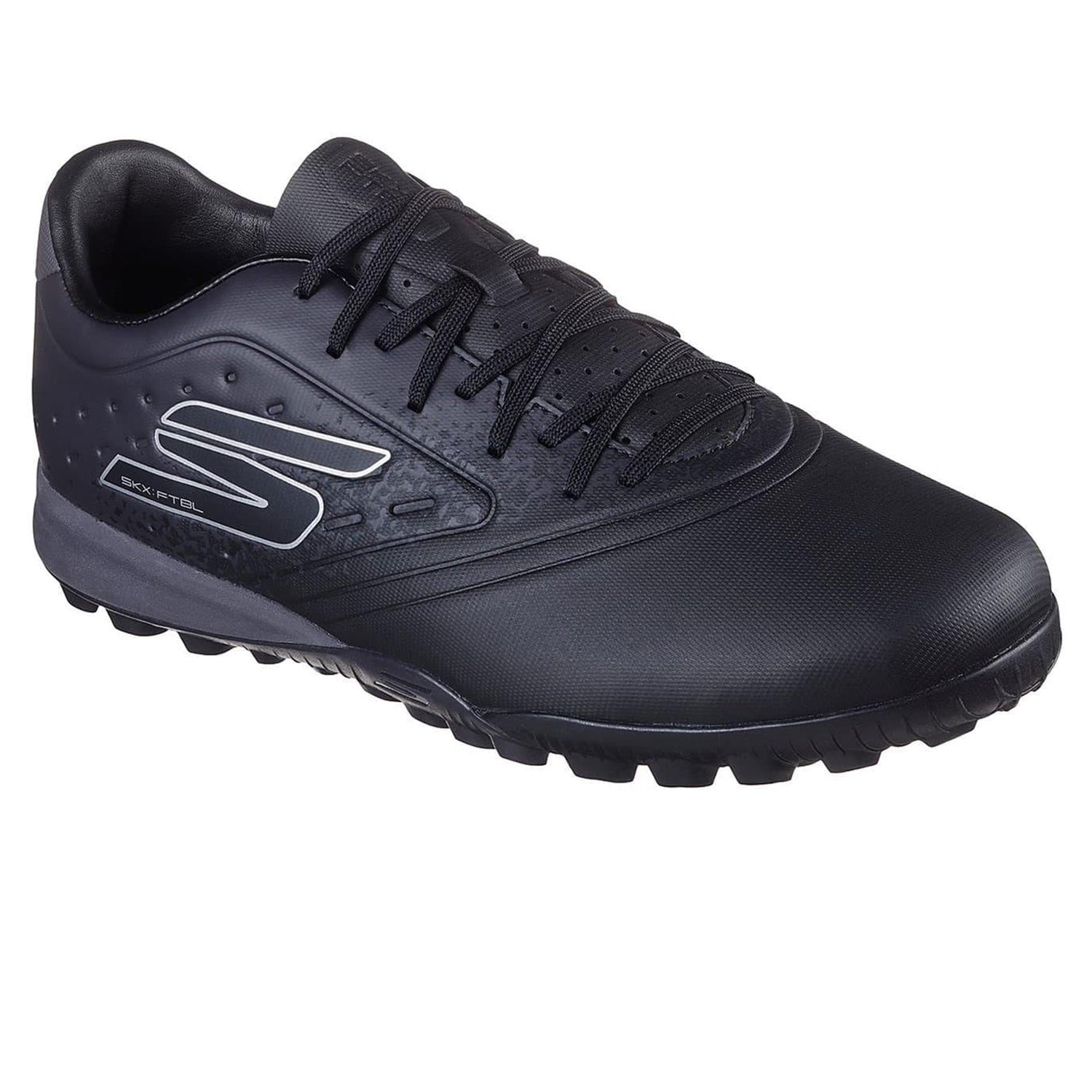 Black-Silver - Lifestyle - Skechers Mens Razor Snug Fit Artificial Ground Football Boots
