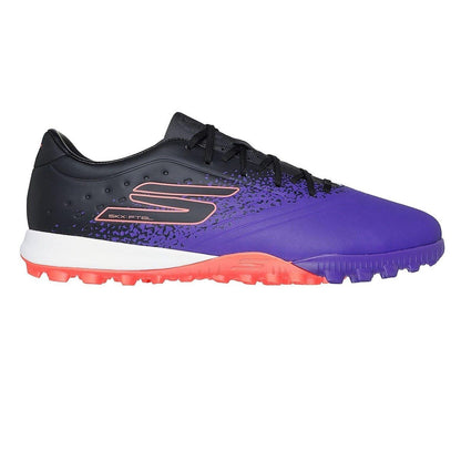 Purple-Black - Front - Skechers Mens Razor Snug Fit Artificial Ground Football Boots