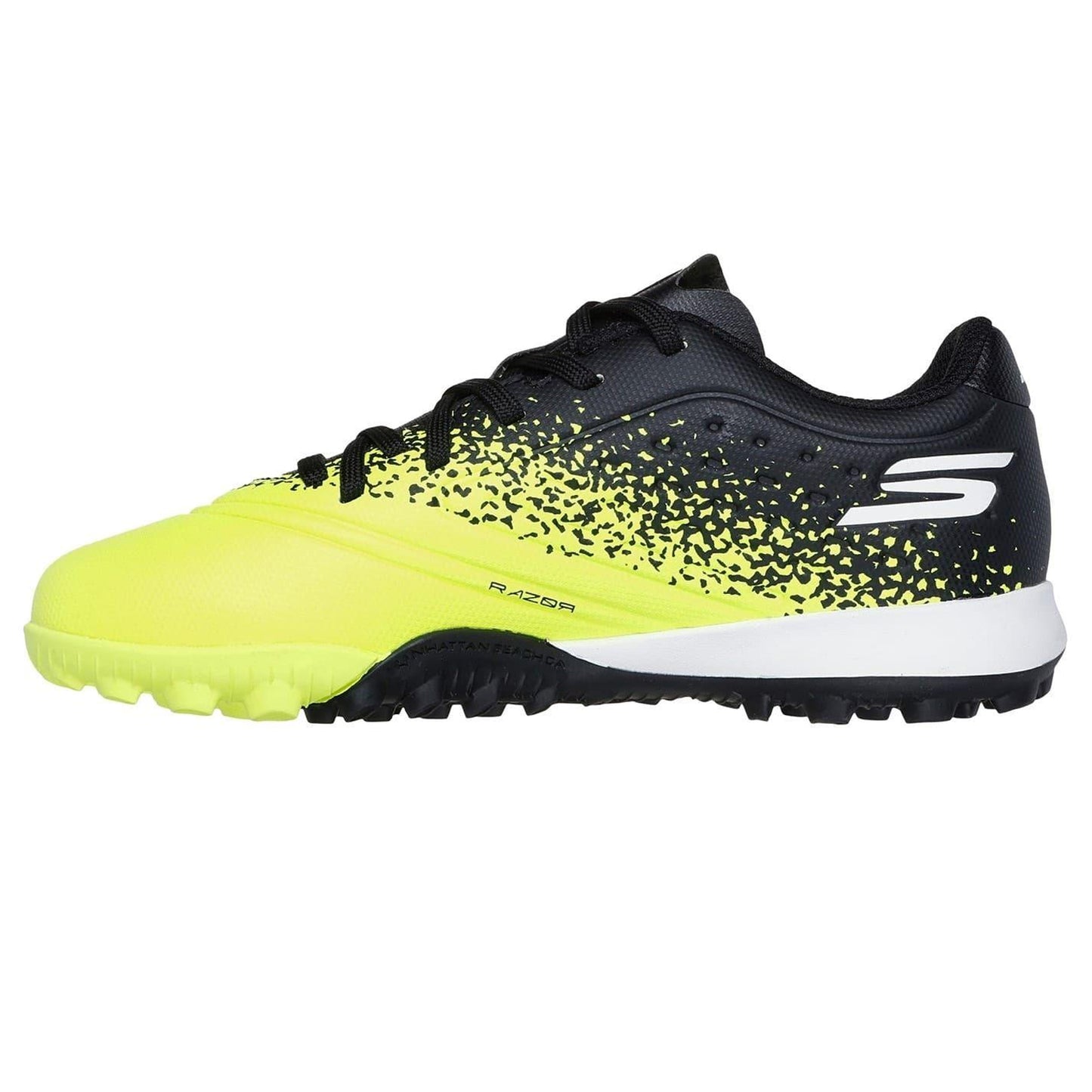 Yellow-Black - Back - Skechers Mens Razor Snug Fit Artificial Ground Football Boots