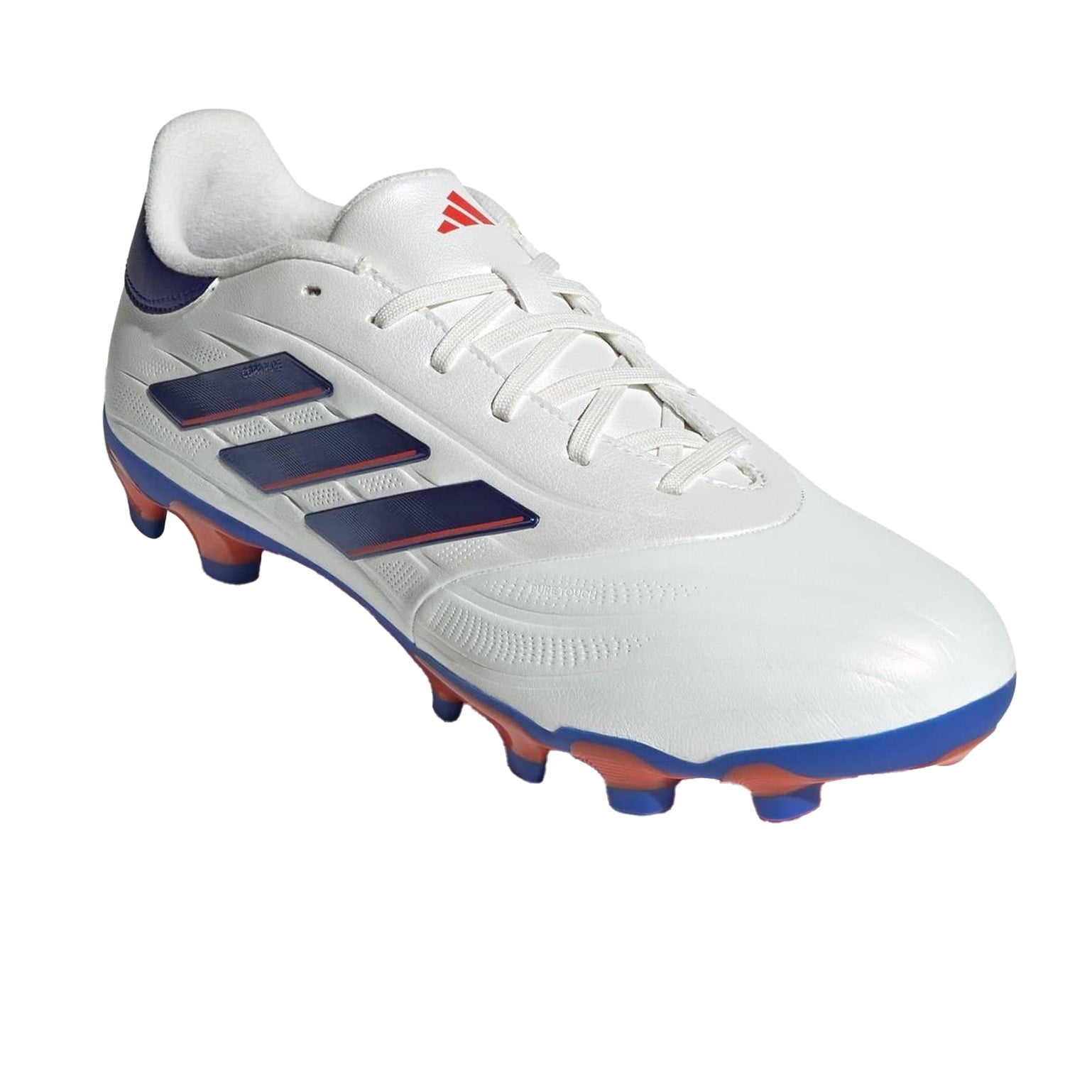 Absolute White-Lucid Blue - Lifestyle - Adidas Mens Copa Pure 2 League 3 Stripes Leather Firm Ground Football Boots
