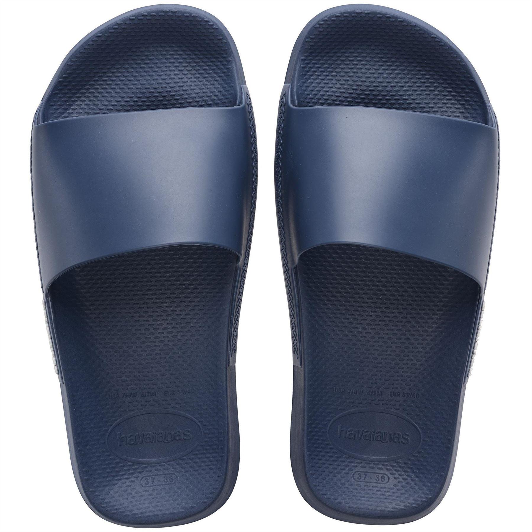 Navy - Side - Havaianas Unisex Adult Rubber Flat Slides