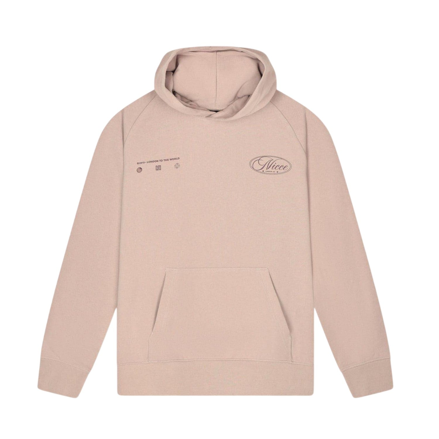 Ash Grey - Front - Nicce Mens Grant Hoodie