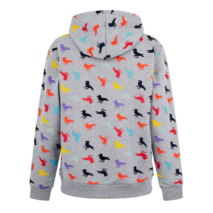 Mid Grey Marl - Back - Modern Amusement Mens Oakwood Drawstring Hoodie