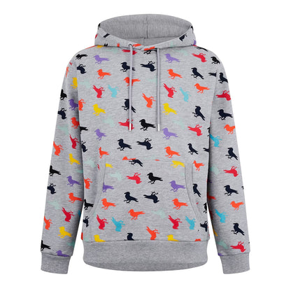 Mid Grey Marl - Front - Modern Amusement Mens Oakwood Drawstring Hoodie