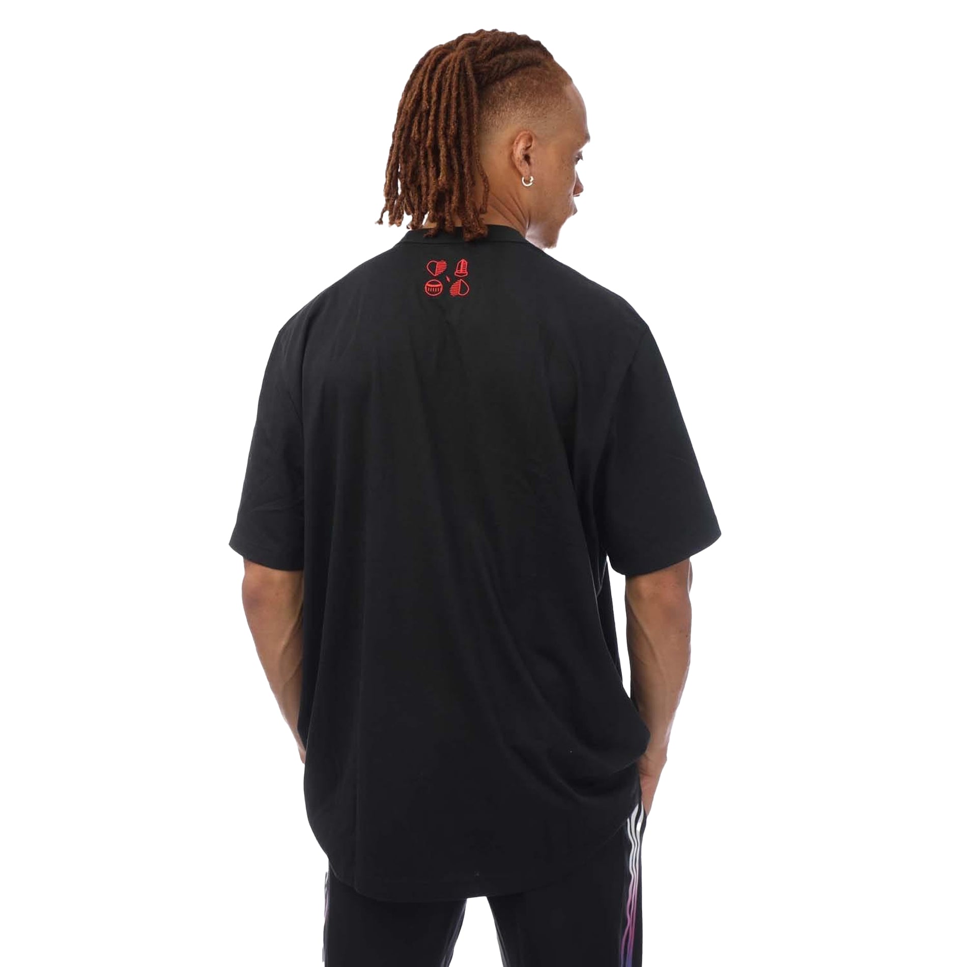 Black - Back - Adidas Mens DNA Lifestyler FC Bayern Munich Heavy Cotton T-Shirt
