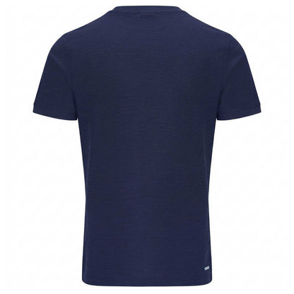 Navy - Back - Threadbare Mens Falkland Knitted T-Shirt