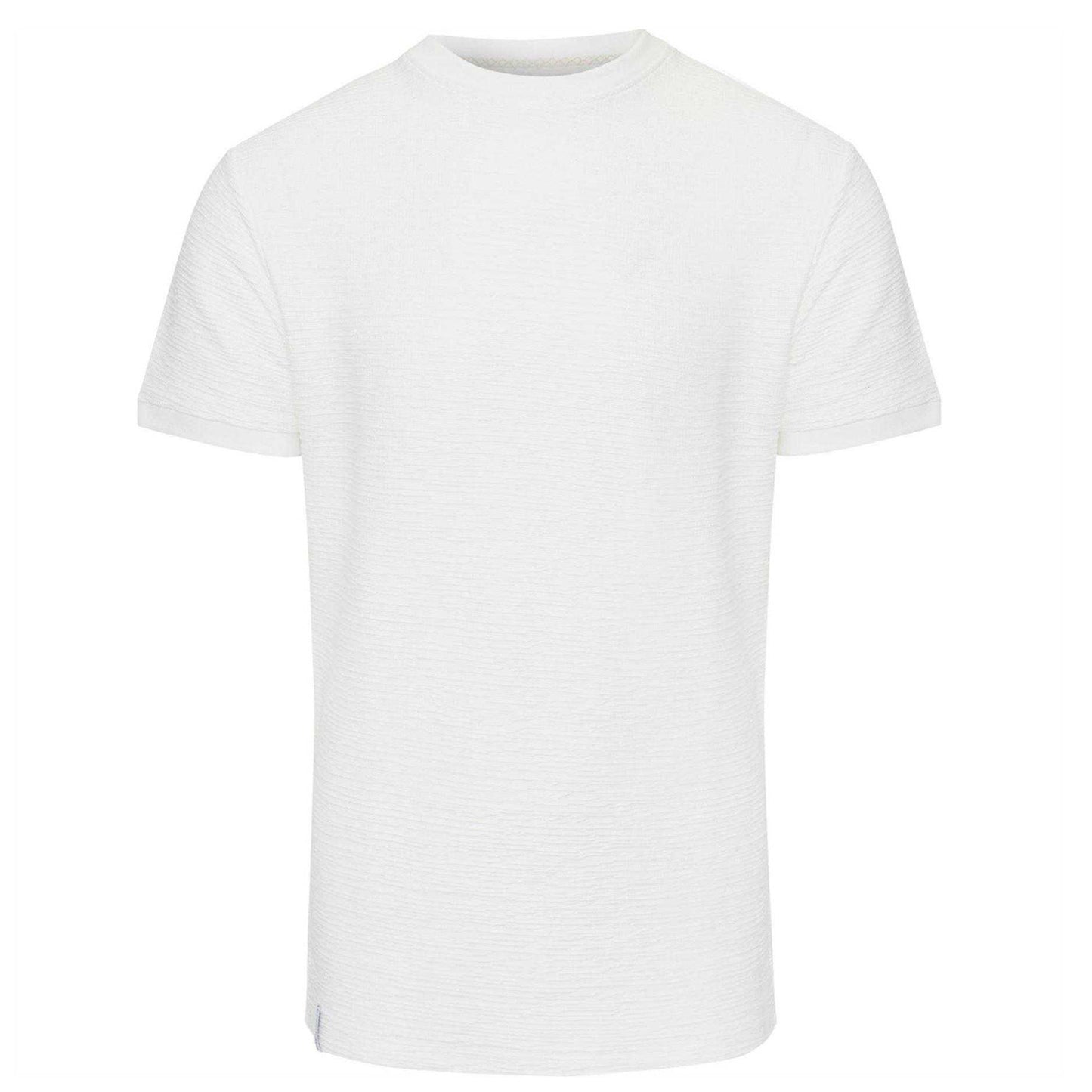 Ecru - Front - Threadbare Mens Falkland Knitted T-Shirt