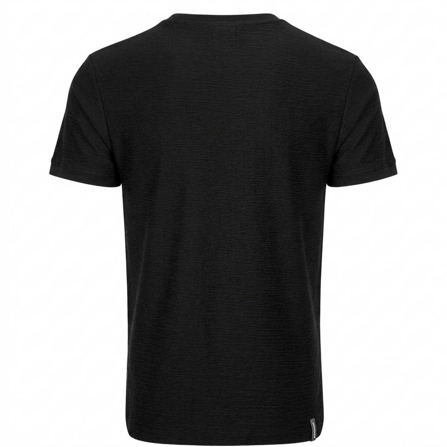 Black - Back - Threadbare Mens Falkland Knitted T-Shirt