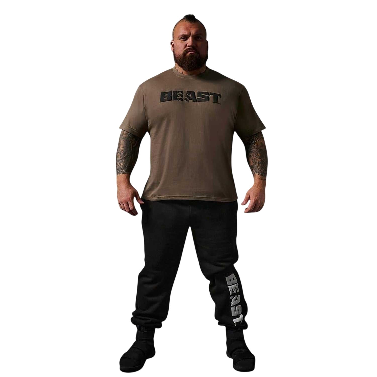 Khaki - Side - BEAST Mens Core T-Shirt