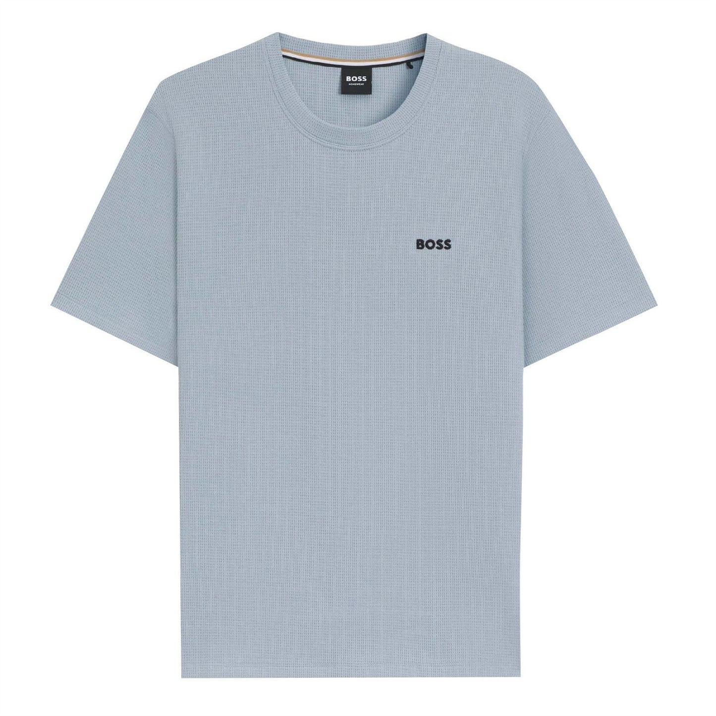 Blue - Front - Boss Mens Waffle Pyjama Top