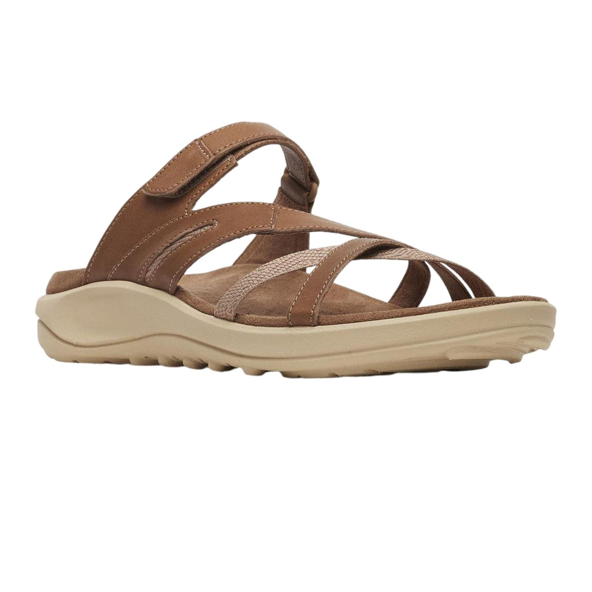 Mocha - Lifestyle - Merrell Womens-Ladies Seasonal Cross Strap Leather Sandals