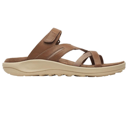 Mocha - Front - Merrell Womens-Ladies Seasonal Cross Strap Leather Sandals