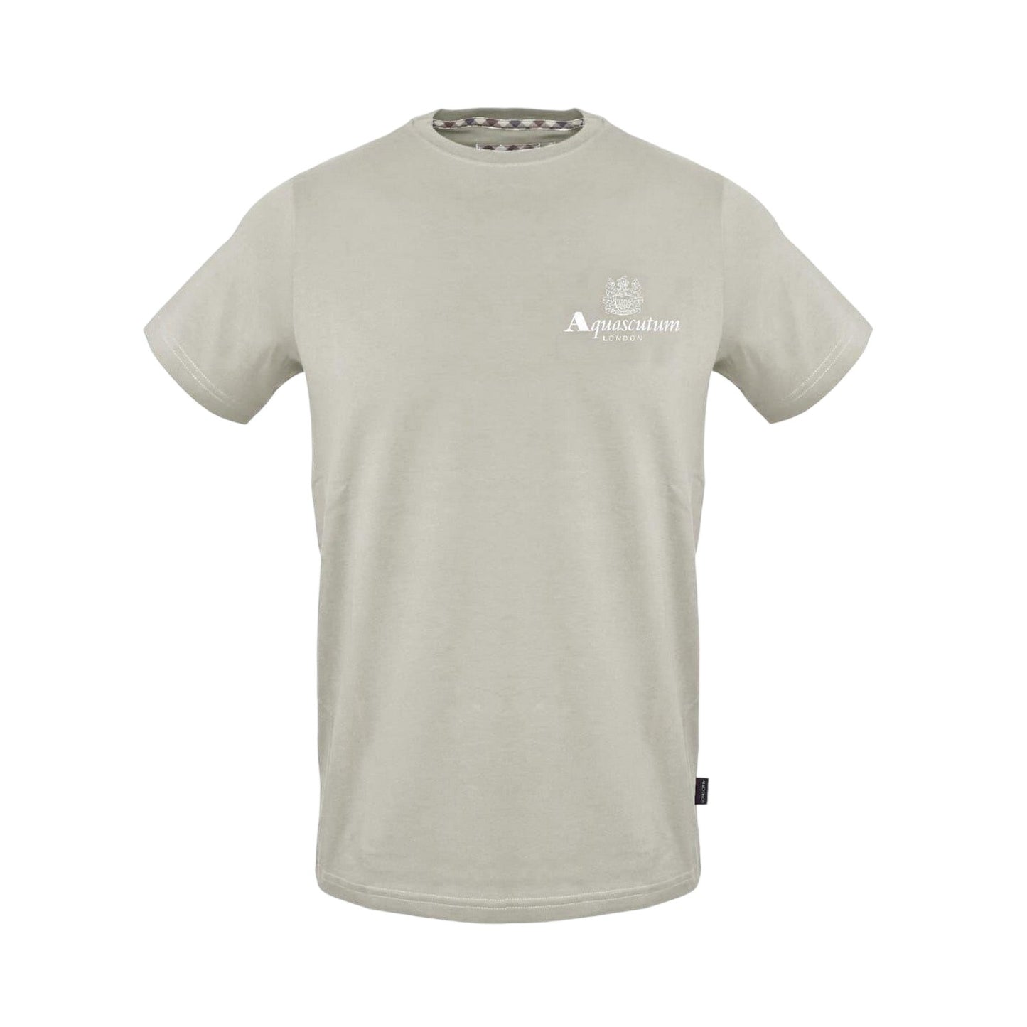 Grey - Front - Aquascutum Mens Chest Logo T-Shirt