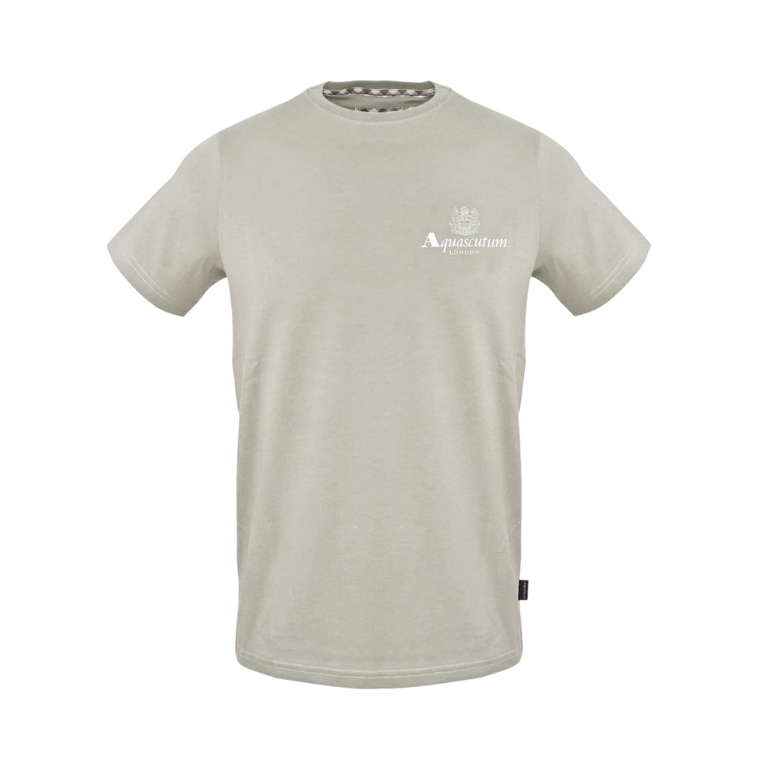 Grey - Front - Aquascutum Mens Chest Logo T-Shirt