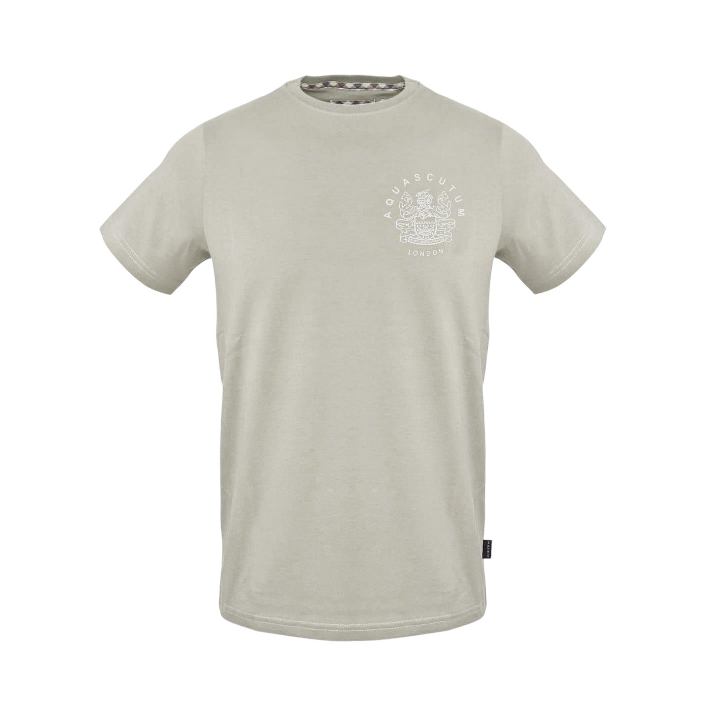 Grey - Front - Aquascutum Mens Plain Logo T-Shirt