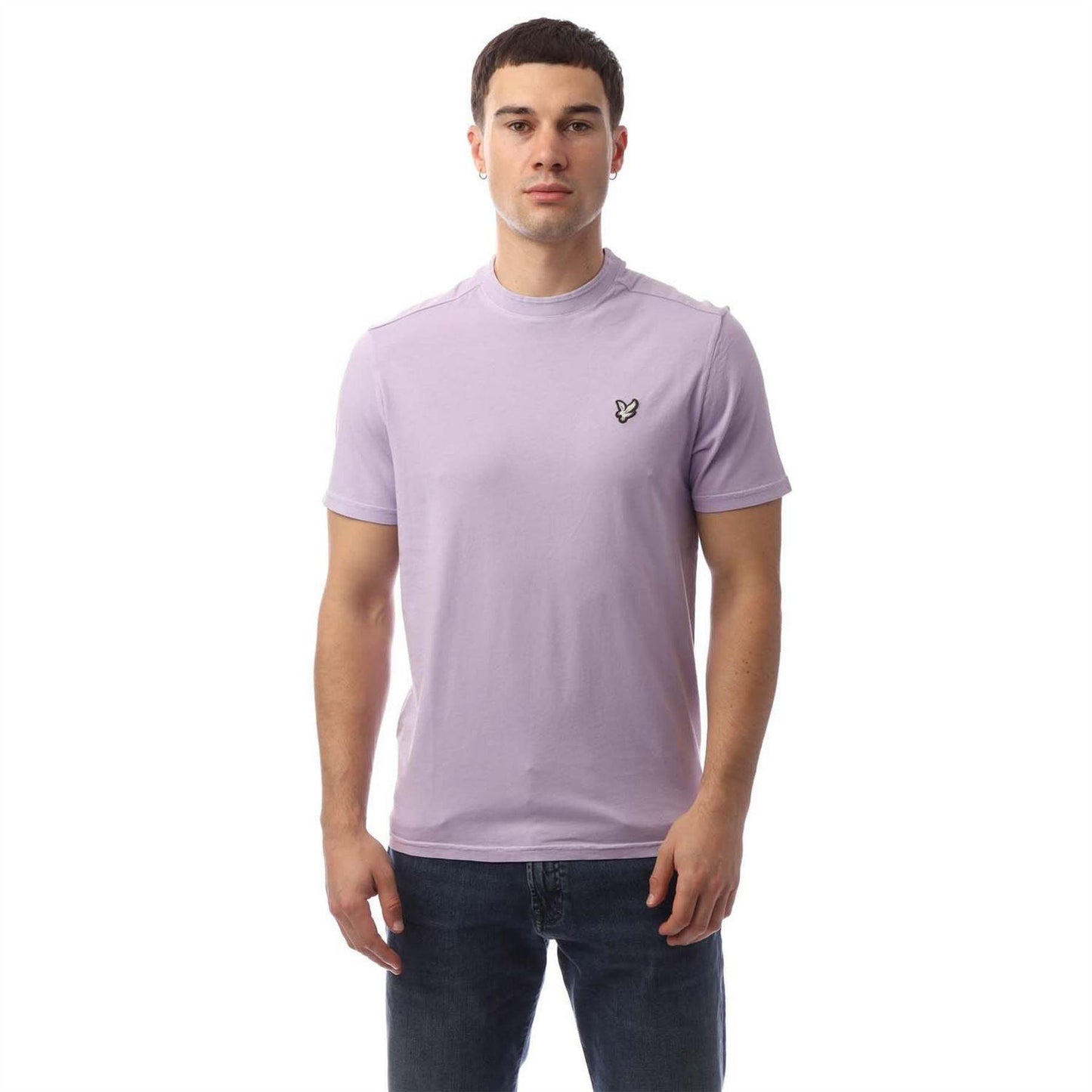 Purple - Front - Lyle & Scott Mens Dye Wash T-Shirt
