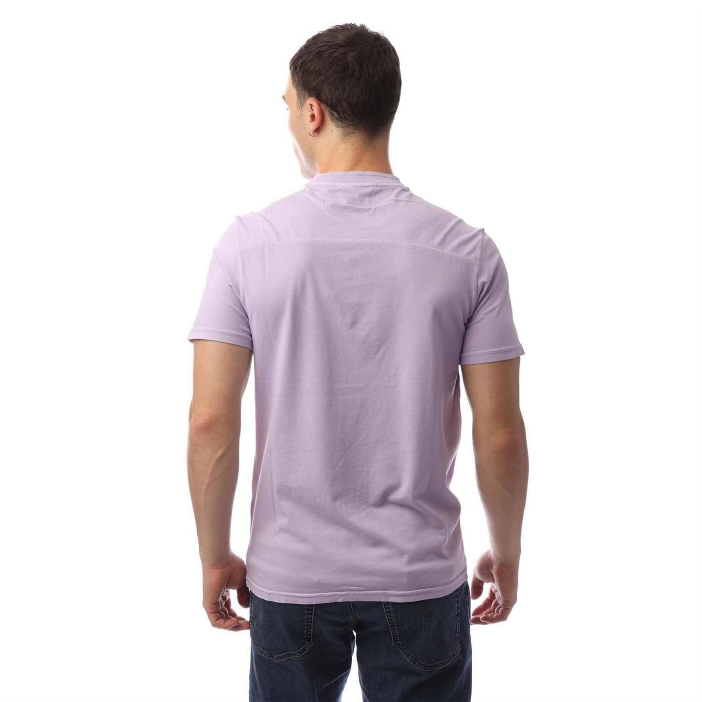 Purple - Back - Lyle & Scott Mens Dye Wash T-Shirt