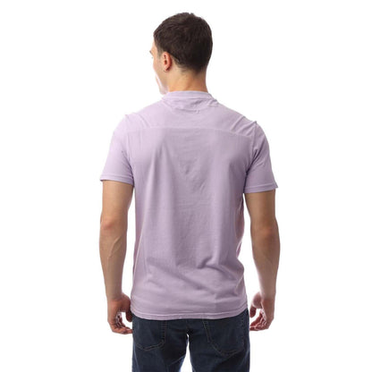 Purple - Back - Lyle & Scott Mens Dye Wash T-Shirt