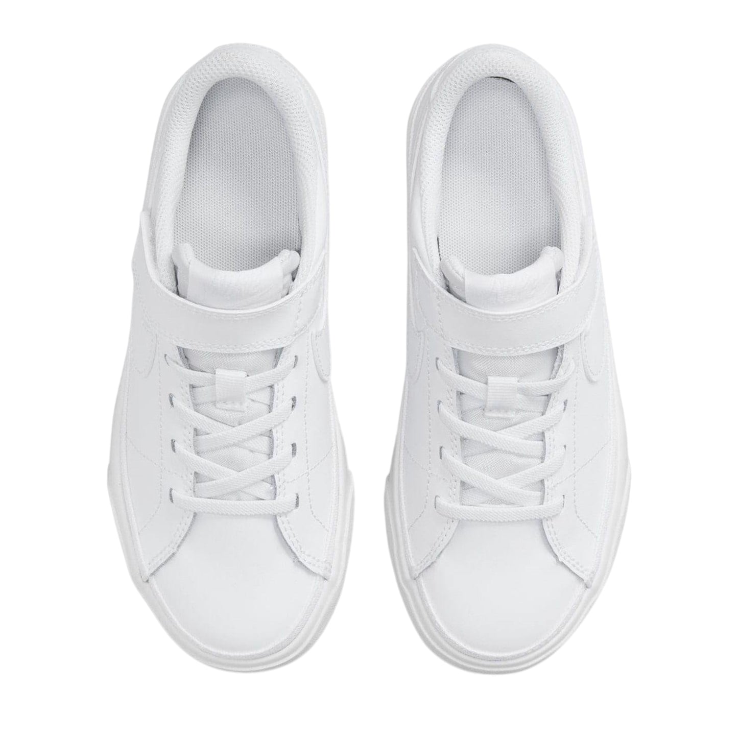 White - Pack Shot - Nike Childrens-Kids Court Legacy Leather Trainers