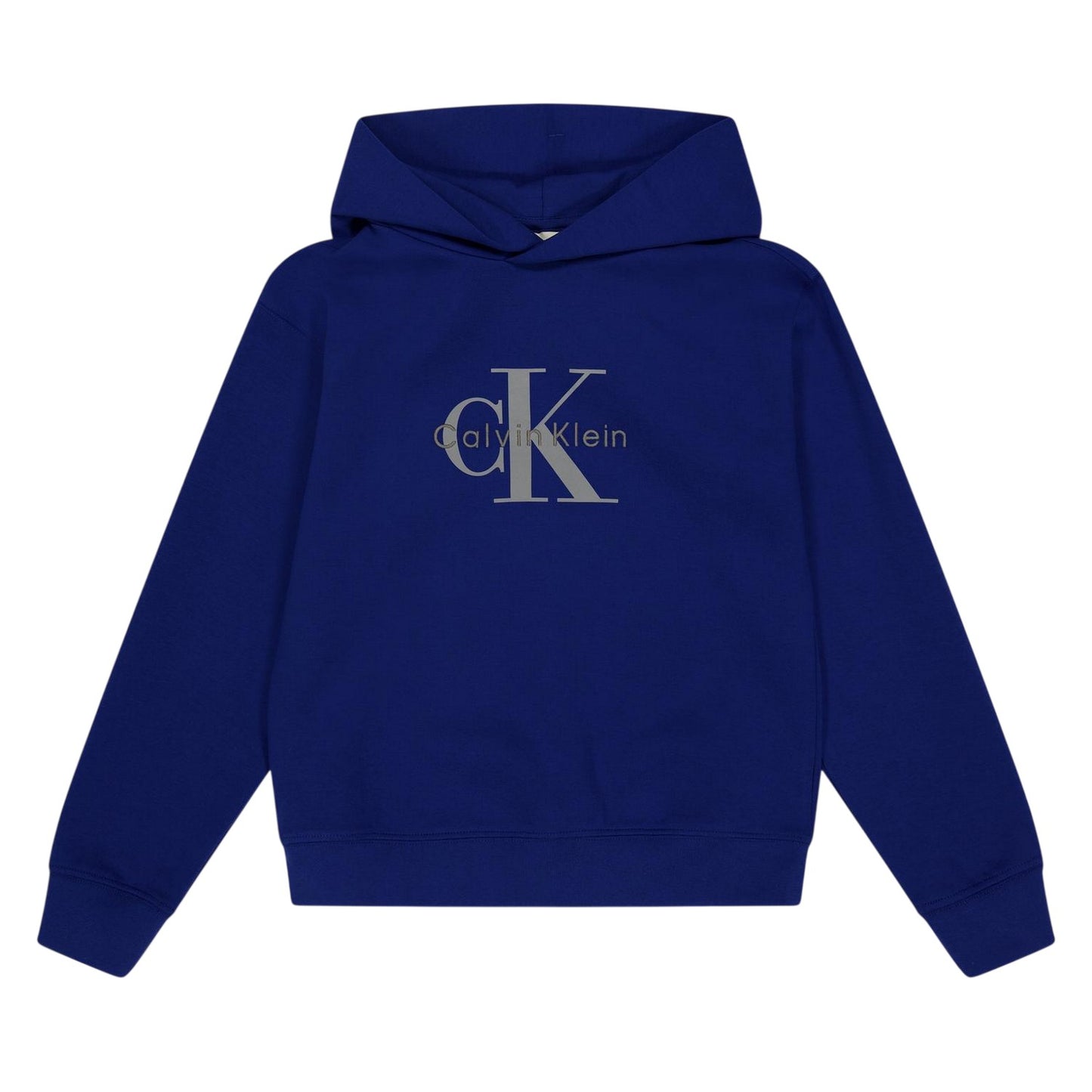 Admiral Blue - Front - Calvin Klein Childrens-Kids Logo Printed Hoodie