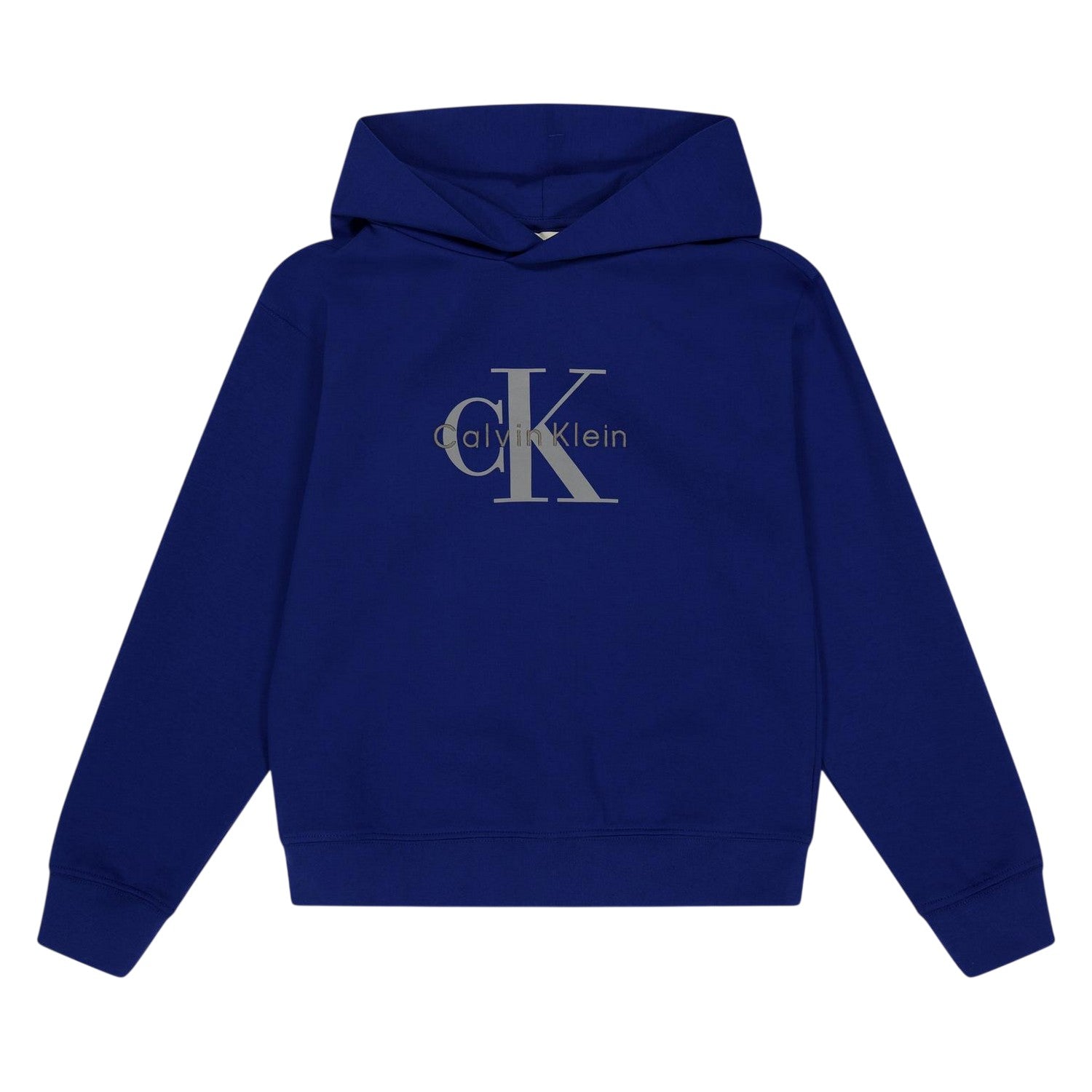 Admiral Blue - Front - Calvin Klein Childrens-Kids Logo Printed Hoodie