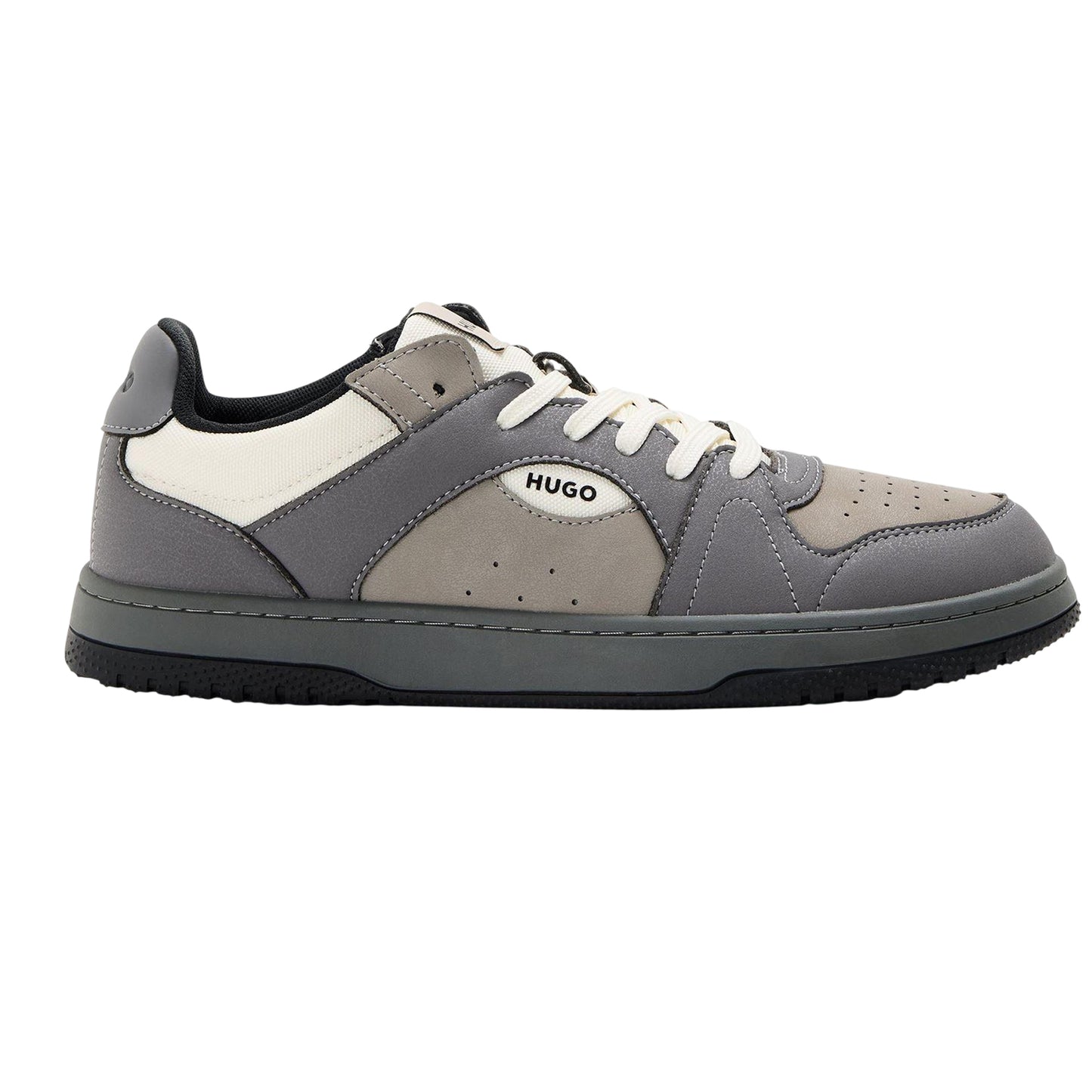 Medium Grey - Front - Hugo Mens Hadrian Tenn Pugr Trainers