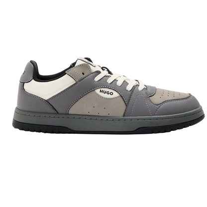 Medium Grey - Front - Hugo Mens Hadrian Tenn Pugr Trainers