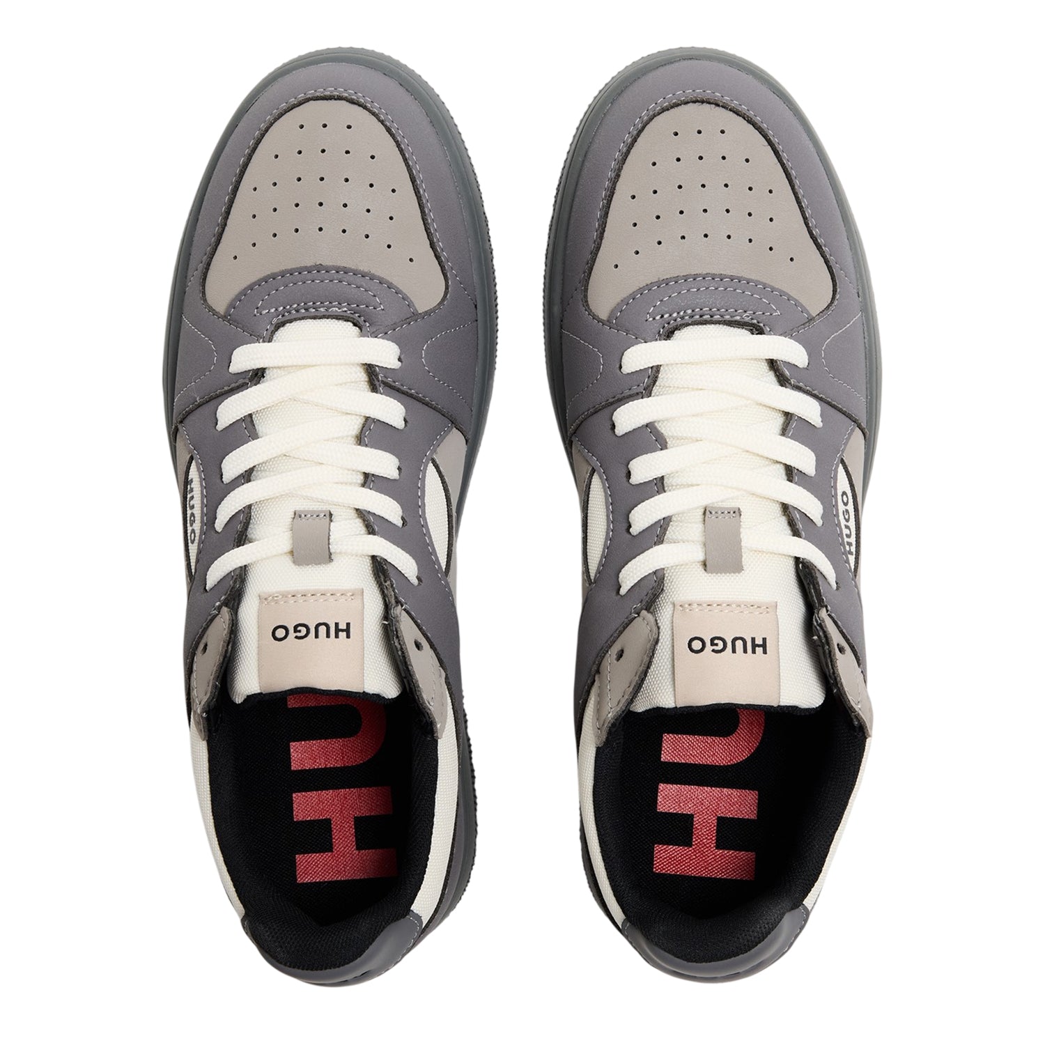 Medium Grey - Side - Hugo Mens Hadrian Tenn Pugr Trainers
