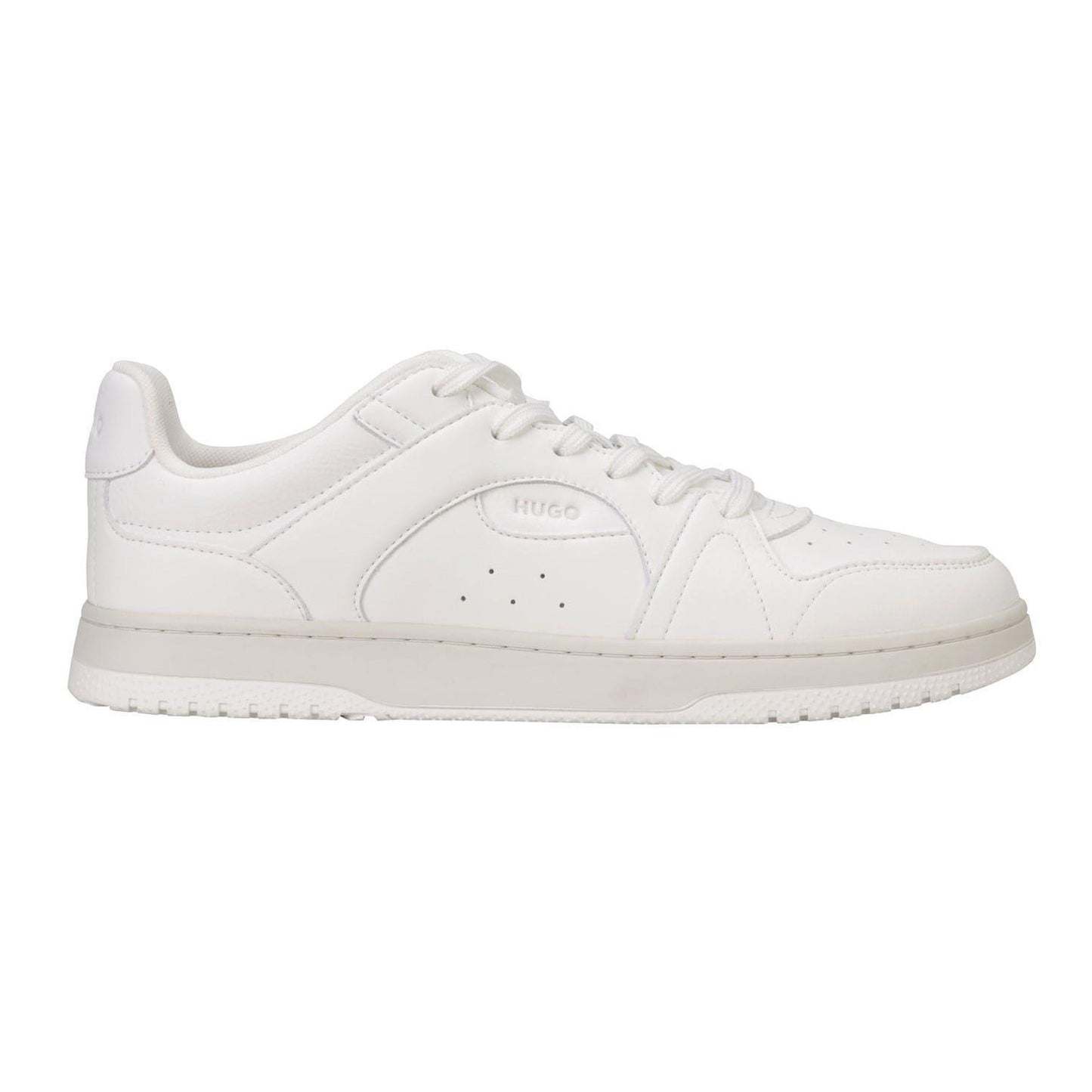 White - Front - Hugo Mens Hadrian Tenn Pugr Trainers