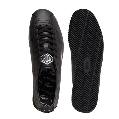 Black - Lifestyle - Lacoste Mens Club Low Leather Low Flat Trainers