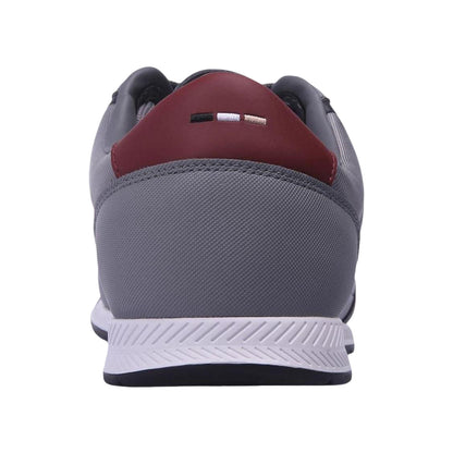Grey - Back - Boss Mens Nitan Flat Trainers