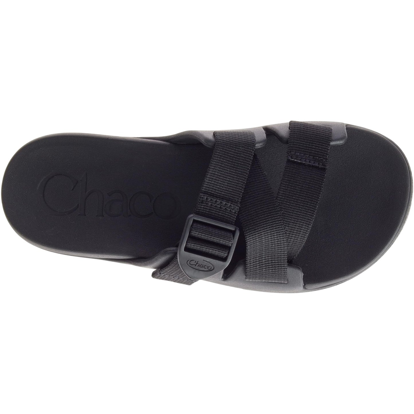 Black - Side - Chaco Womens-Ladies Chillos Flatform Sliders