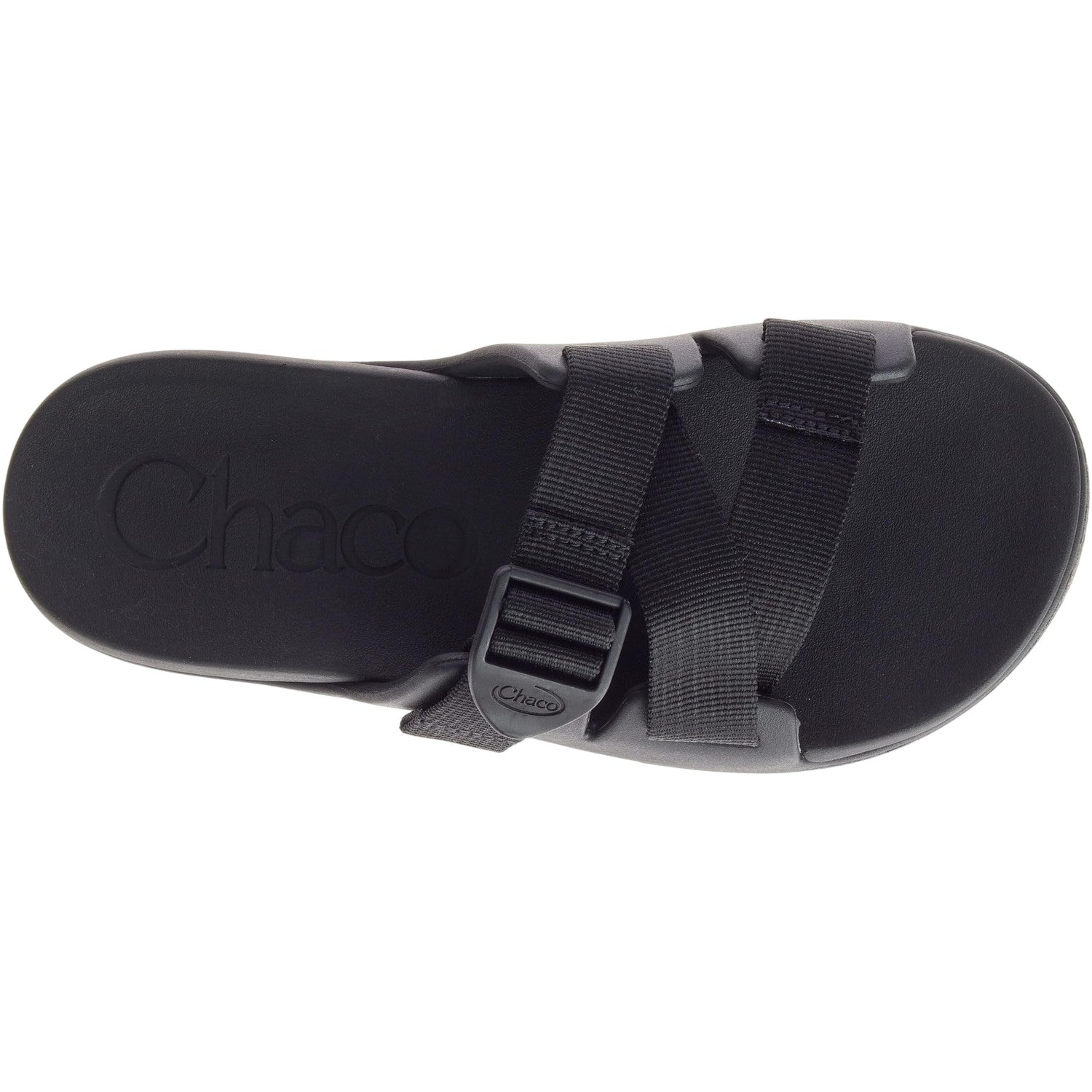 Black - Side - Chaco Womens-Ladies Chillos Flatform Sliders