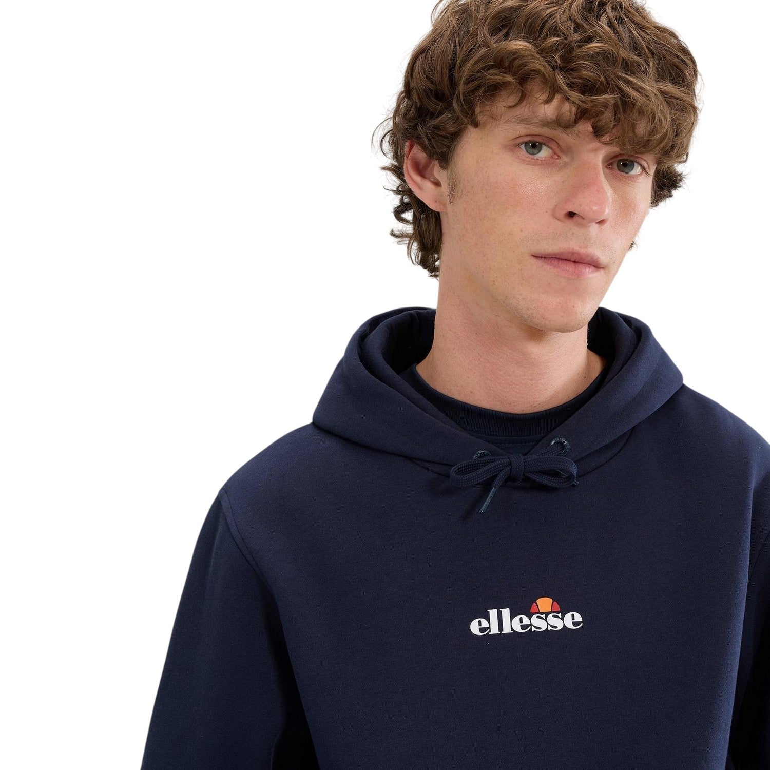 Navy - Side - Ellesse Mens Pershuta 2 Pullover Hoodie