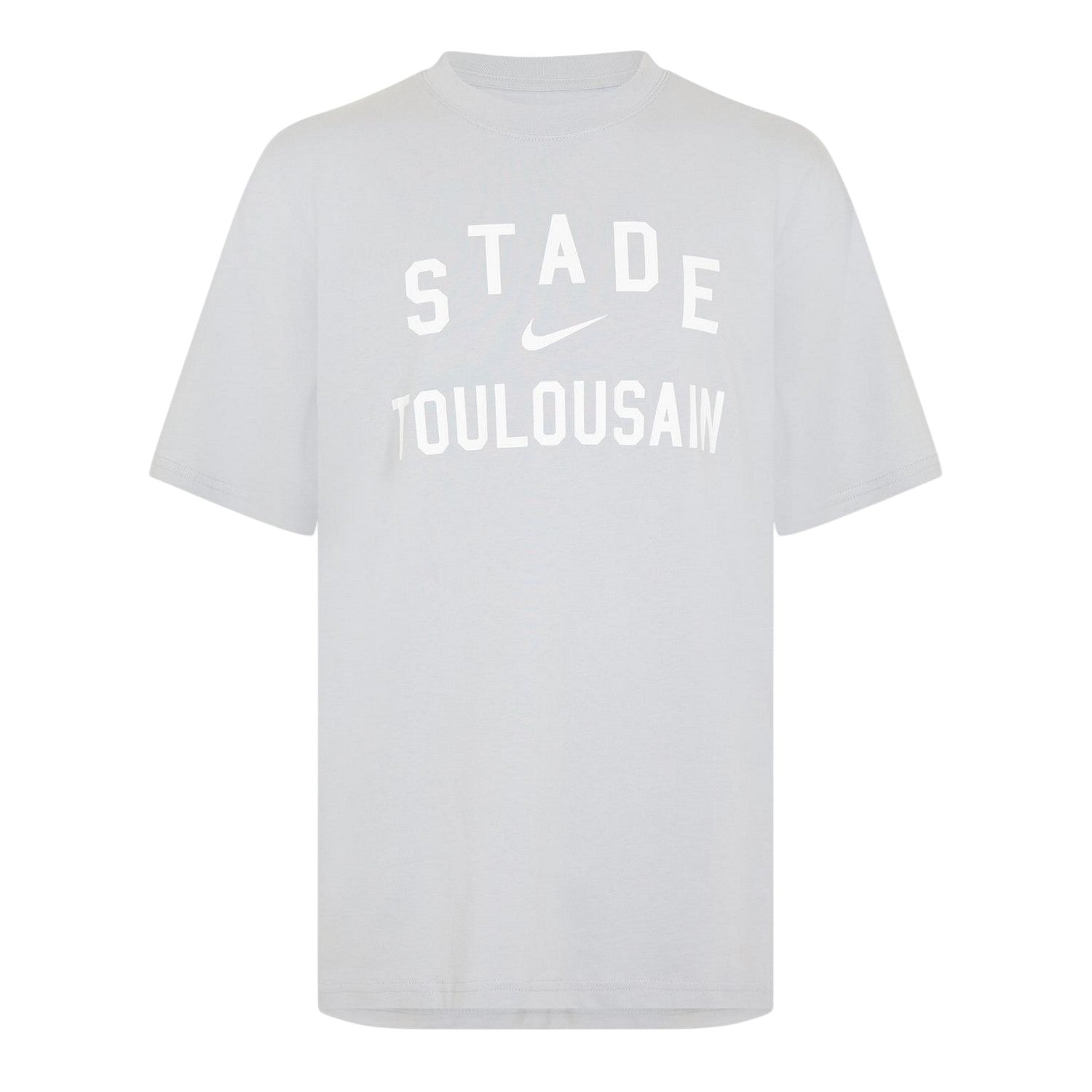 Wolf Grey-White - Front - Nike Mens Stade Logo T-Shirt